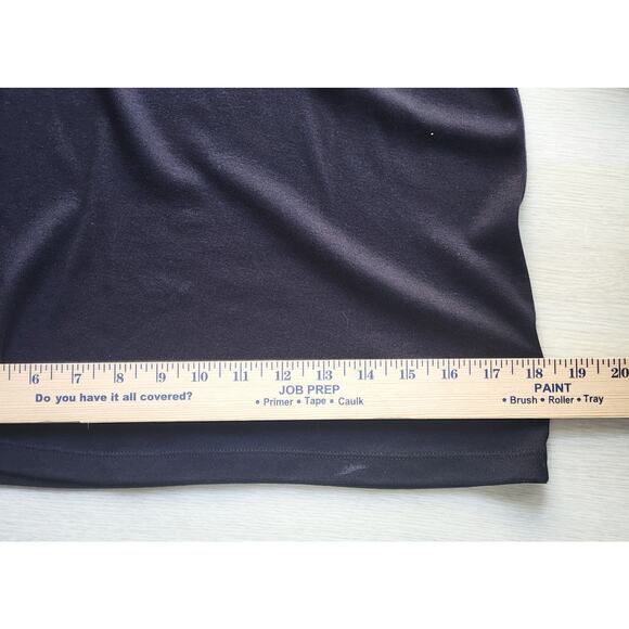 TOP/BLOUSE-WHITE STAG-Long Sleeve T-Style Top-Black-Scoop Neck-Size M (8-10) - Picture 9 of 11